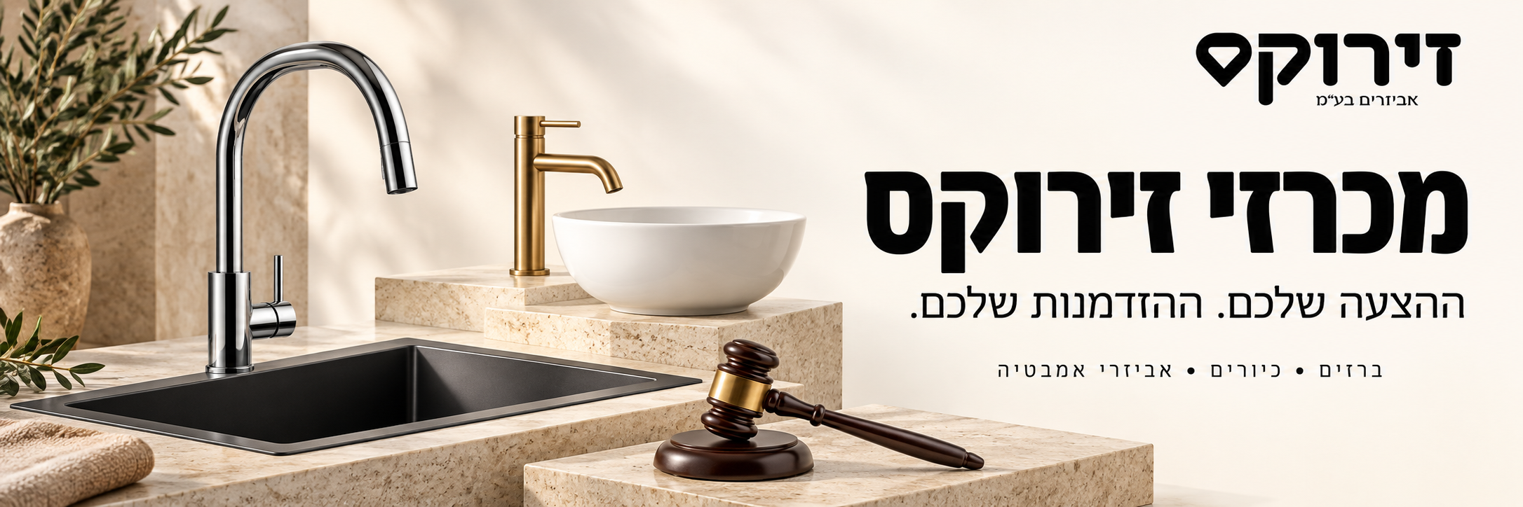 מכרזי זירוקס — ההצעה שלכם. ההזדמנות שלכם. ברזים, כיורים ואביזרי אמבטיה